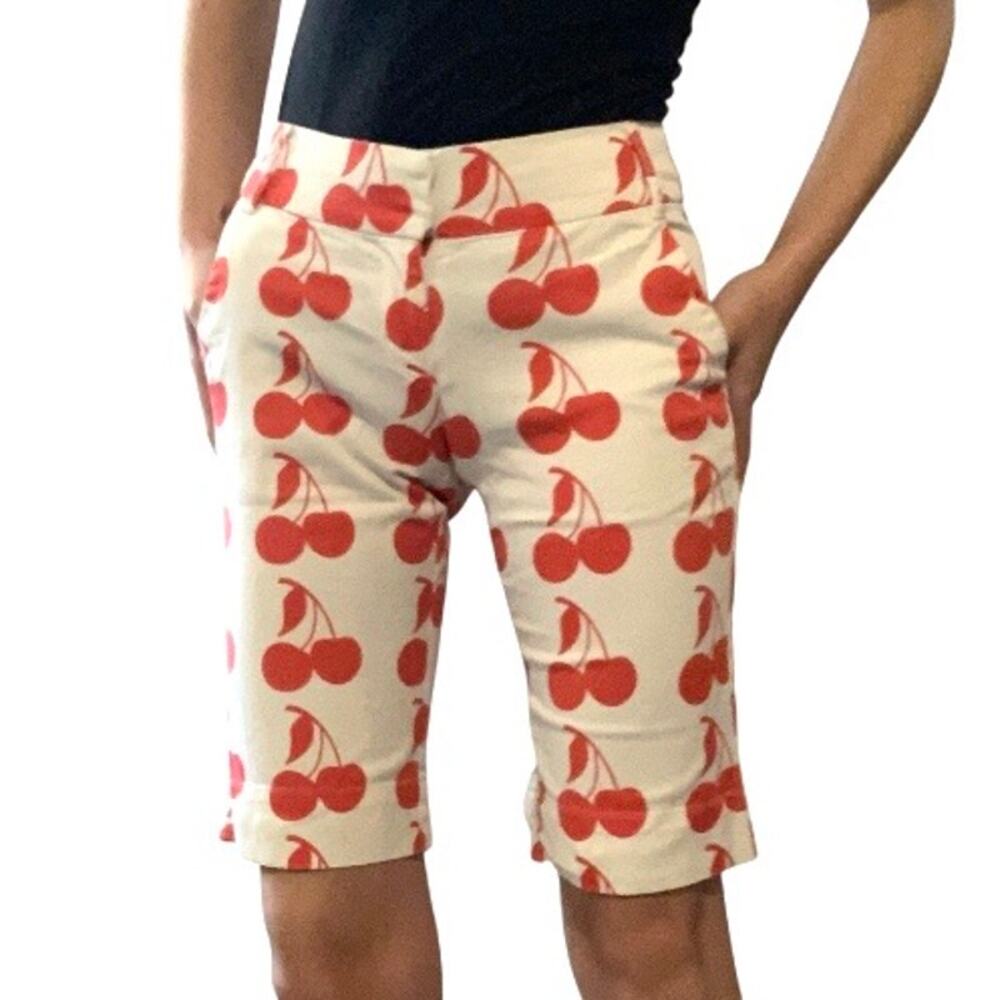Vintage Y2K Guess Jeans Cherry Print Low Rise Capri Pants Size 27"